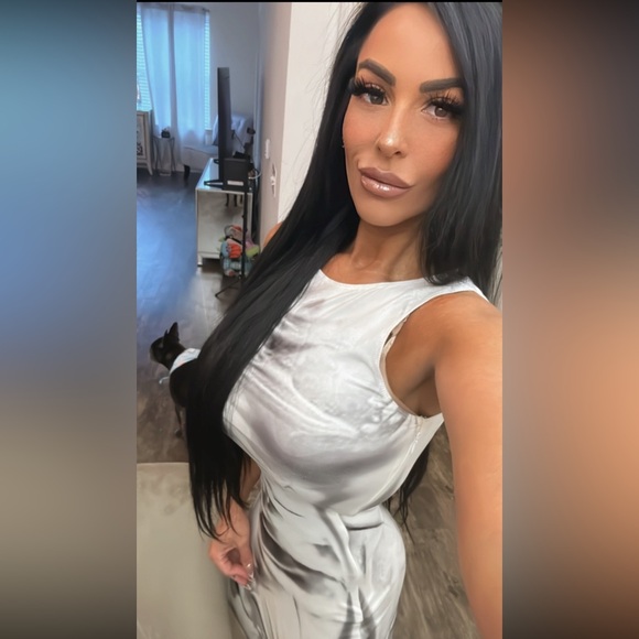 SHEIN ICON Marble Print Bodycon Long Dress - Picture 3 of 3